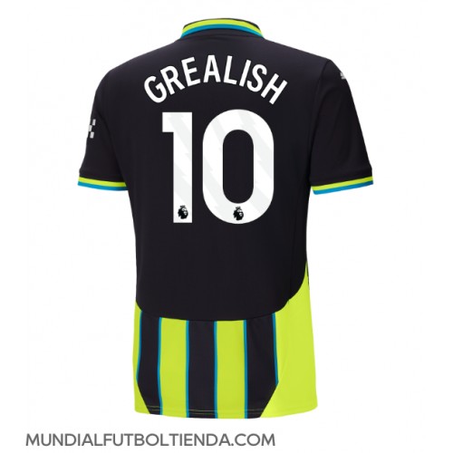 Camiseta Manchester City Jack Grealish #10 Segunda Equipación Replica 2024-25 mangas cortas